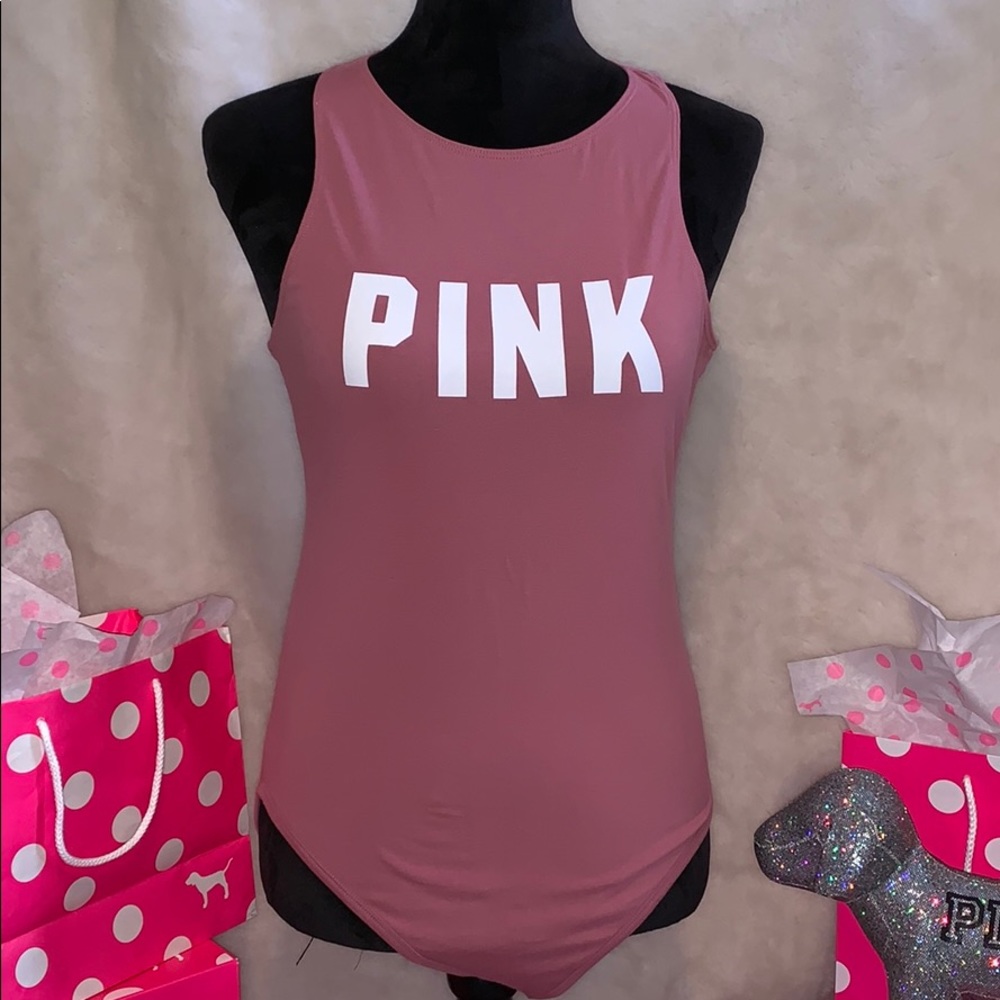🆕NEW VS PINK BEGONIA BODYSUIT. (med)
